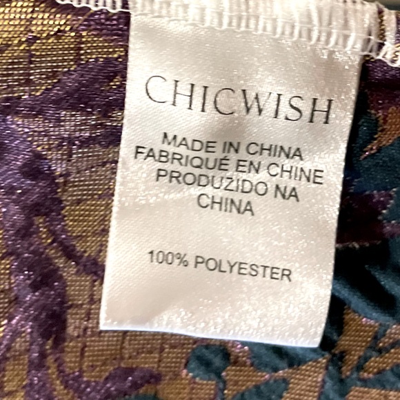 NWOT CHICWISH Jacquard Embossed Pleated Maxi- Skirt SMALL $80 (RRP $96)🕊️💛. - Picture 11 of 11